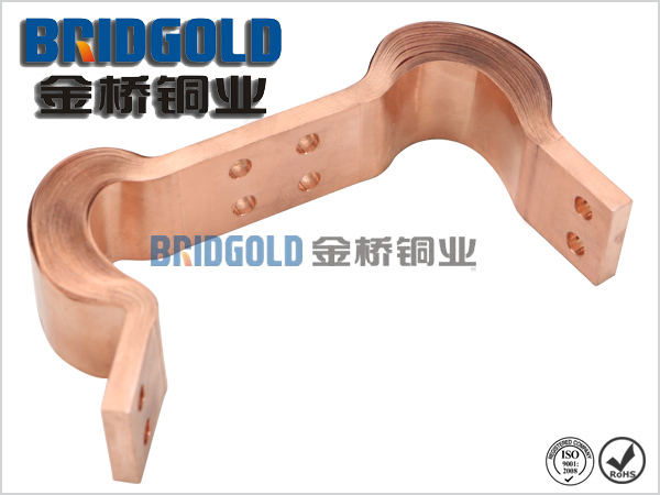 金橋生產(chǎn)的新能源汽車動(dòng)力電池銅箔軟連接產(chǎn)品，裸銅