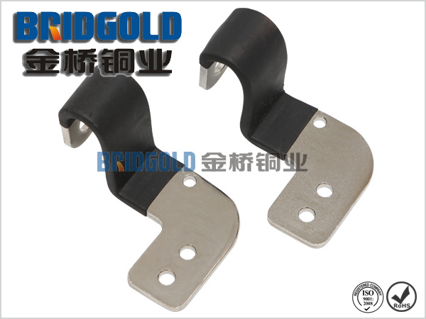金橋生產(chǎn)的新能源汽車動(dòng)力電池銅箔軟連接產(chǎn)品，帶絕緣材料
